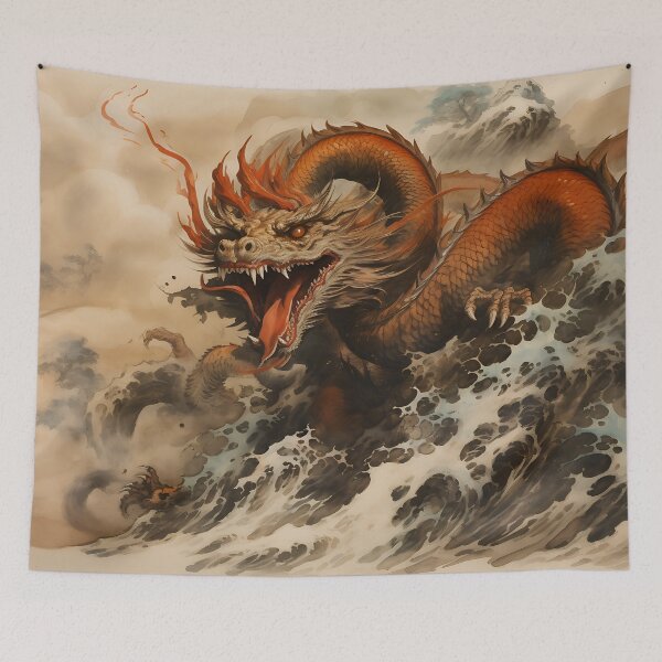 Item preview, Image of a Chinese dragon in classic oil painting style designed and sold by Pflugart.