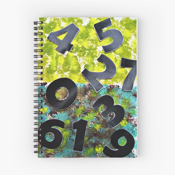 Item preview, Abstract pattern Numbers game 1 2 3 4 5 6 7 8 9 0 green turquoise beige black designed and sold by G-M-Designs.