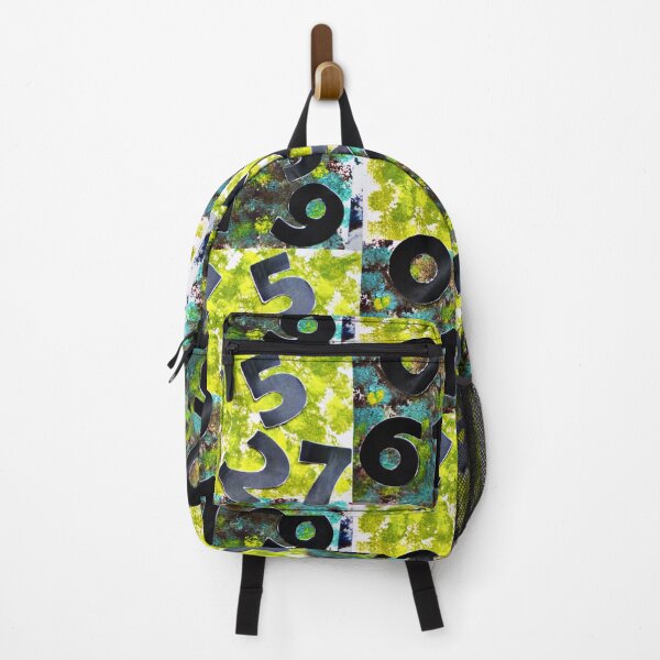 Item preview, Abstract pattern Numbers game 1 2 3 4 5 6 7 8 9 0 green turquoise beige black designed and sold by G-M-Designs.