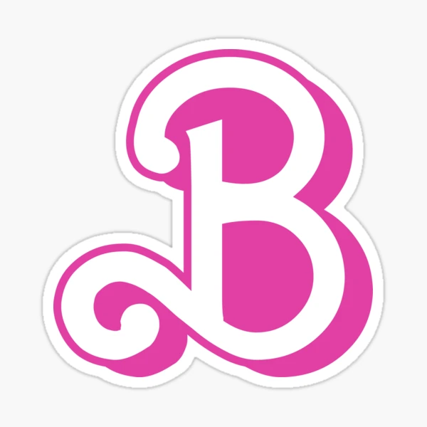 Light Pink Letter B Sticker for Sale by MaeCreates