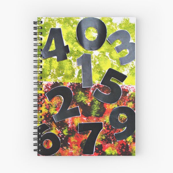 Item preview, Abstract pattern Numbers game 1 2 3 4 5 6 7 8 9 0 green red beige black designed and sold by G-M-Designs.