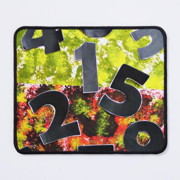 Item preview, Abstract pattern Numbers game 1 2 3 4 5 6 7 8 9 0 green red beige black designed and sold by G-M-Designs.
