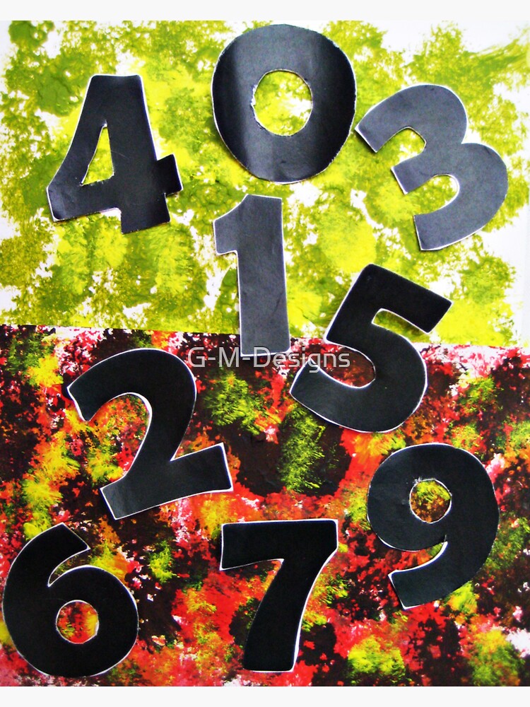 Number Stickers Sticker for Sale by StrstrckDesigns