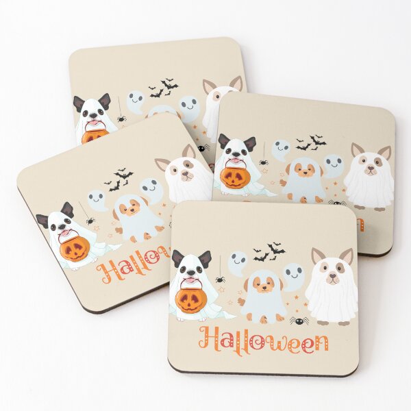 Item preview, Halloween Ghost Dogs designed and sold by Hibiskusmond.