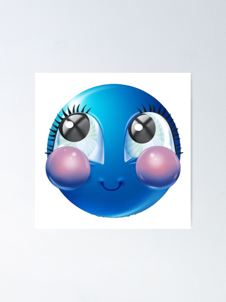 blue roblox emoji Poster for Sale by goon-street