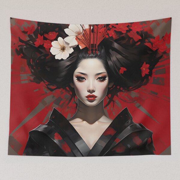 Item preview, Oil painting style image of a Japanese geisha designed and sold by Pflugart.