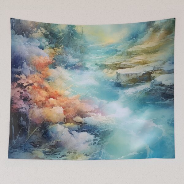 Item preview, River cascades and birds 5 designed and sold by Red Witch Art.