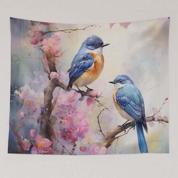 Item preview, River cascades and birds 6 designed and sold by Red Witch Art.