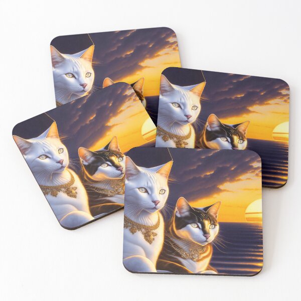 Item preview, Cats in the glow of the setting sun designed and sold by M-Y-A-R-T-.