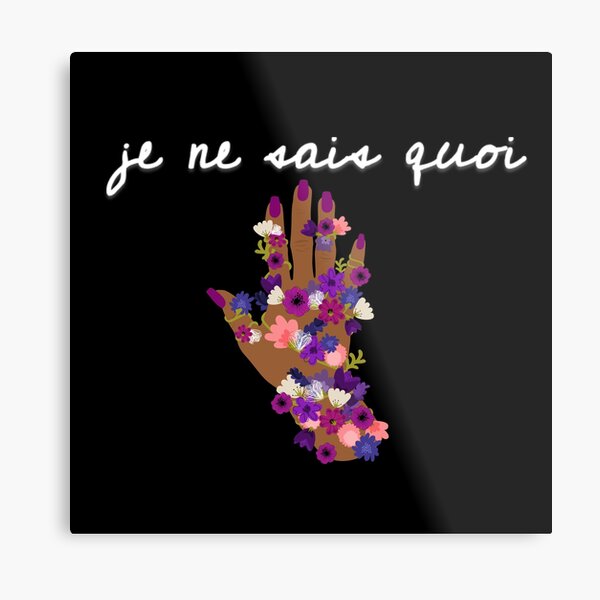 Aperçu de l'œuvre Paris citation je ne sais quoi fleurs édition 004 (sur fond noir) créée et vendue par LFluffyCreature.