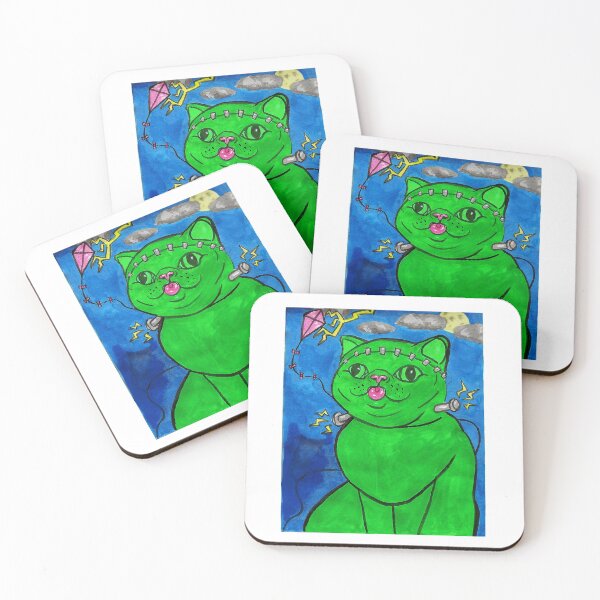 Item preview, Frankenstein Monster Cat designed and sold by Lydia-Artwork.