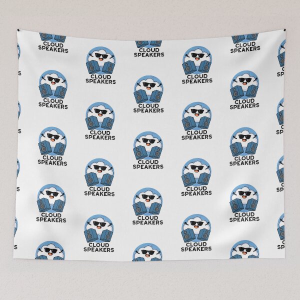 Item preview, Cloud Speakers Funny Weather Puns  designed and sold by punnybone.