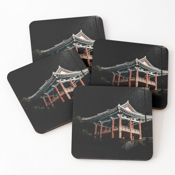 Item preview, Gongsanseong Tower on a wintry night designed and sold by natejordanphoto.