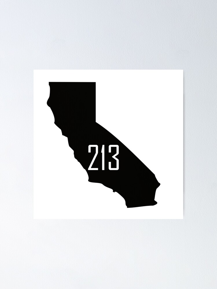 Los Angeles Area Code 213 Poster By Krsteele1 Redbubble