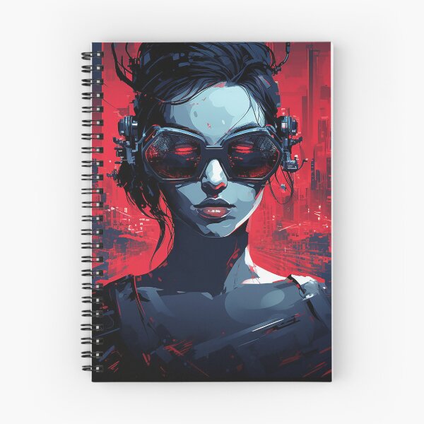 Item preview, Cyberpunk Glasses Girl - Sci-Fi Artwork designed and sold by DW3WD.