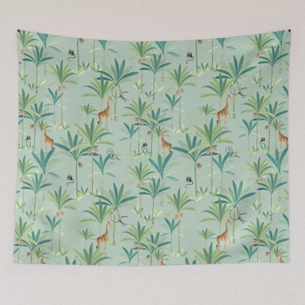 Item preview, Giraffes and Monkeys in Palms designed and sold by Corinne Alexa Jackson.