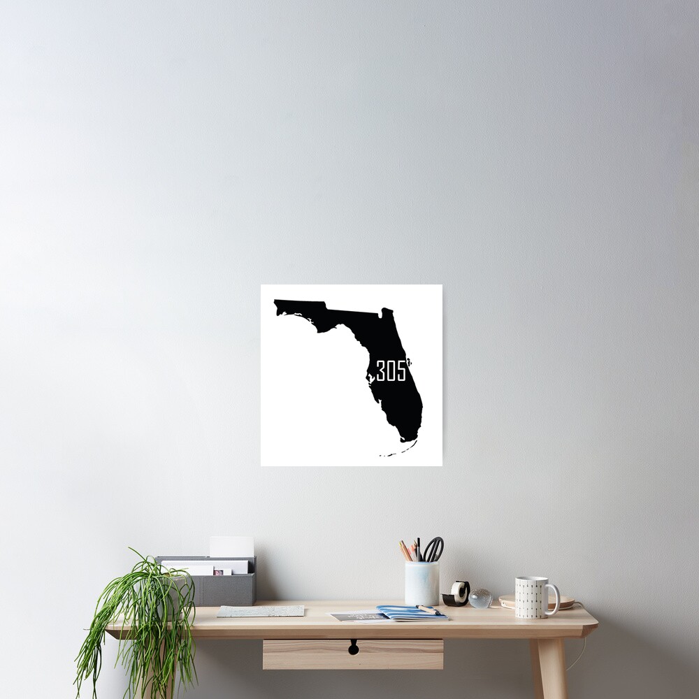 "Miami Florida Area Code 305" Poster for Sale by krsteele1 Redbubble
