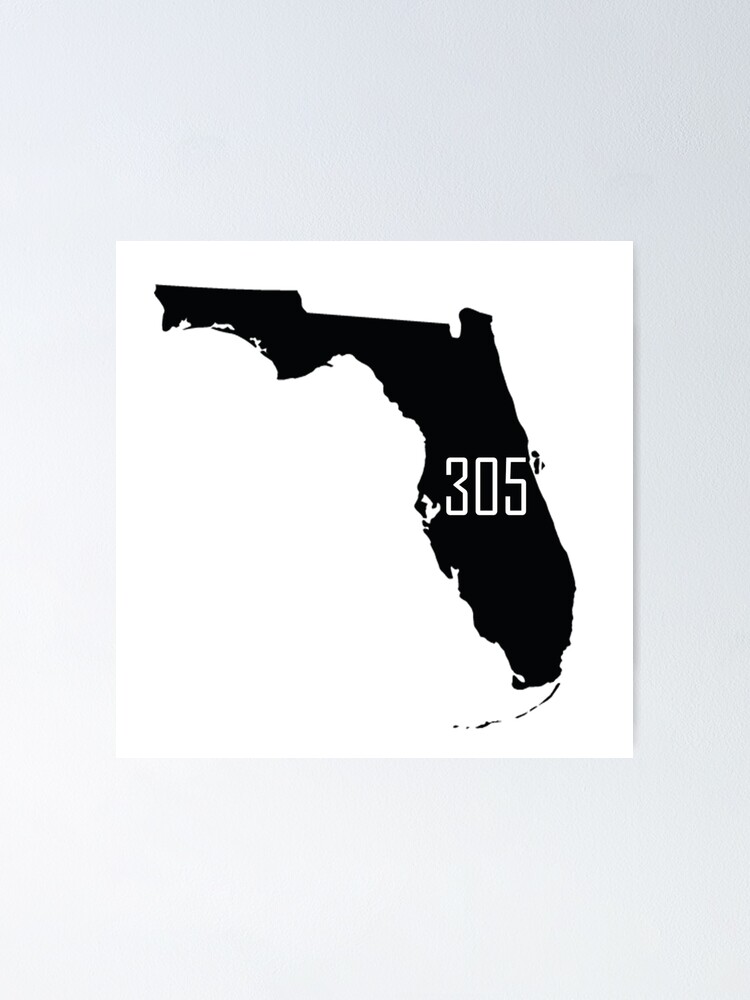 "Miami Florida Area Code 305" Poster for Sale by krsteele1 Redbubble