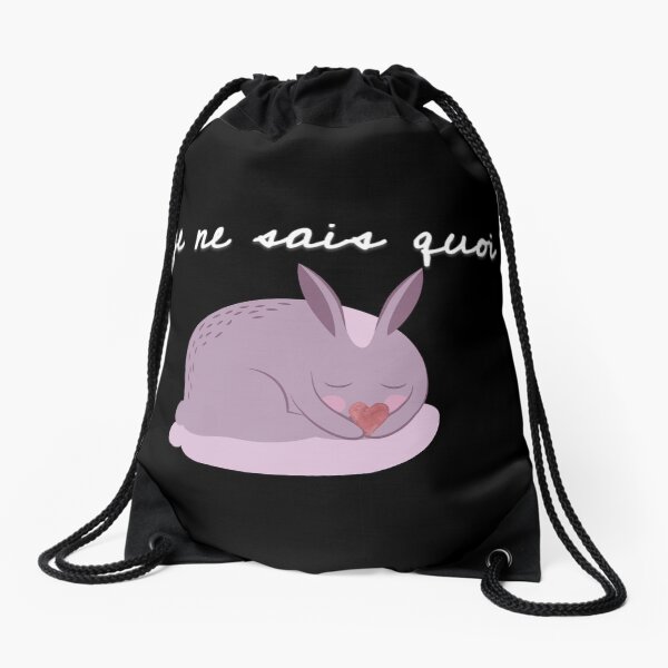 Aperçu de l'œuvre Paris citation je ne sais quoi lapin édition 001 (sur fond noir) créée et vendue par LFluffyCreature.