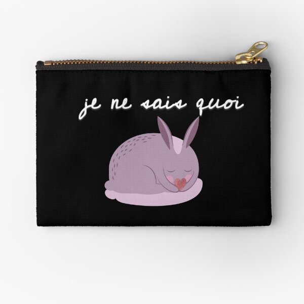 Aperçu de l'œuvre Paris citation je ne sais quoi lapin édition 001 (sur fond noir) créée et vendue par LFluffyCreature.