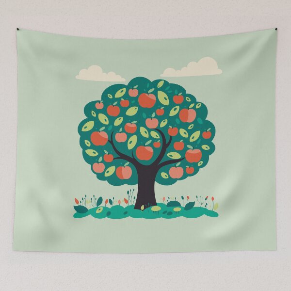 Item preview, Apple Tree with Green Leaves  designed and sold by BeeLovesPrints.
