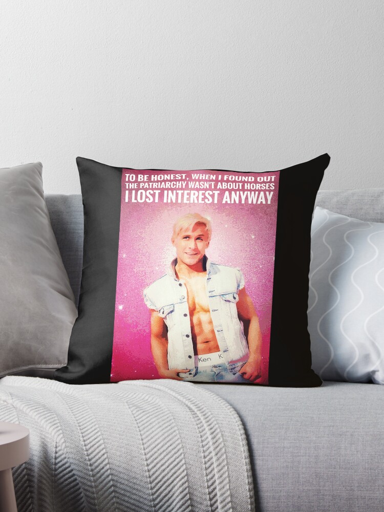 ryan gosling ken Throw Pillow for Sale by Flowerybliss