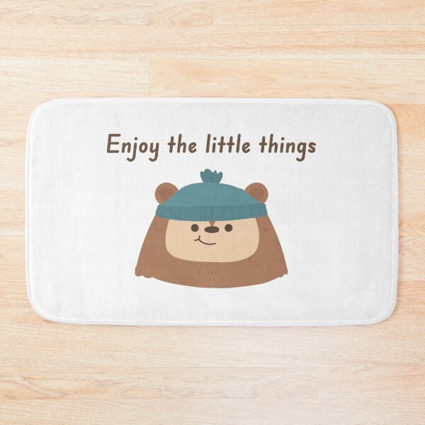 Item preview, enjoy the little things - hipster  grizzly bear designed and sold by TNwandesignart.