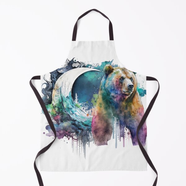 Item preview, Watercolor Bear with Moon designed and sold by KarGoryDesigns.