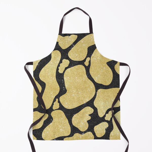 Item preview, Black Gold Large Cow Spots Animal Pattern designed and sold by InovArtS.