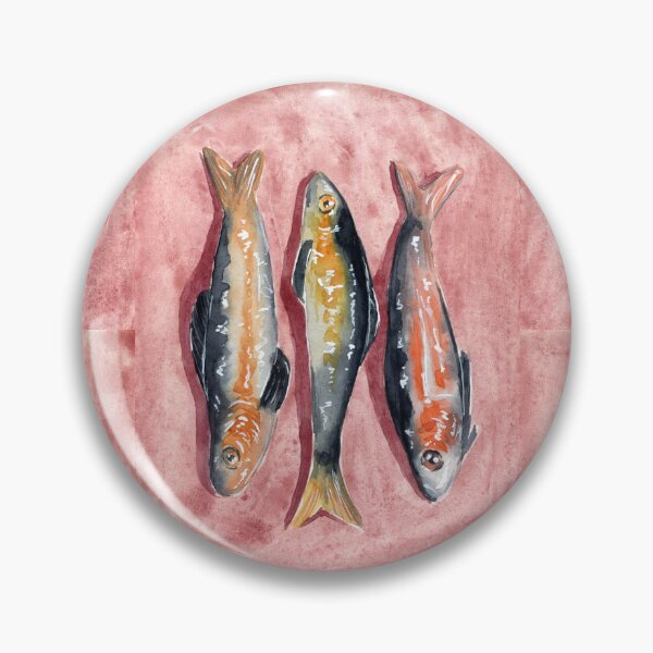 Item preview, Three Sardines - Watercolor Painting designed and sold by Pattokarts.