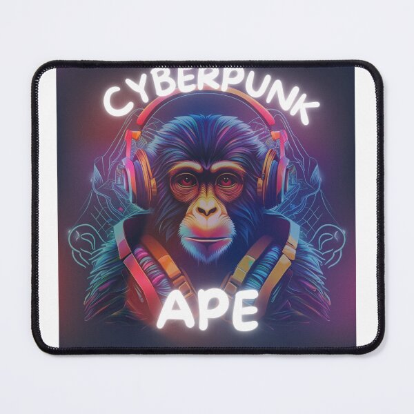 Item preview, SynthApe: Cyberpunk Ape with Headphones designed and sold by Igorlegrand.