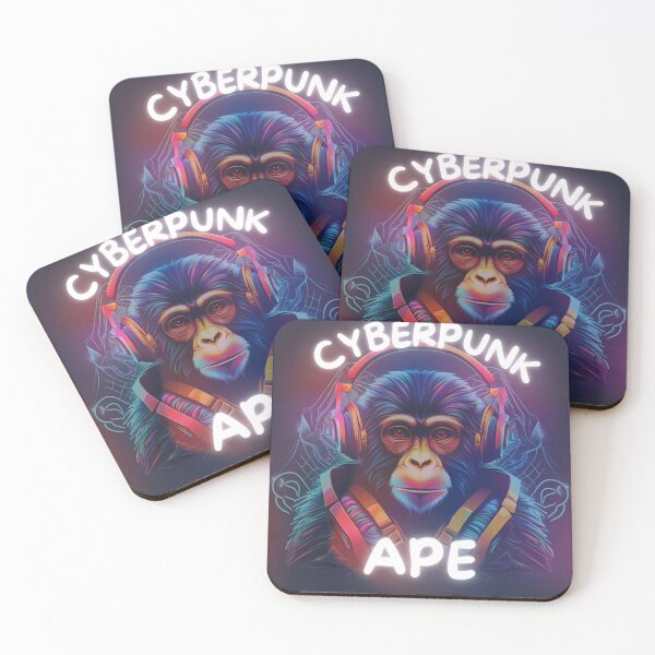 Item preview, SynthApe: Cyberpunk Ape with Headphones designed and sold by Igorlegrand.