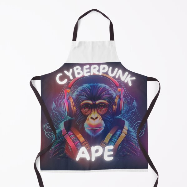 Aperçu de l'œuvre SynthApe: Cyberpunk Ape with Headphones créée et vendue par Igorlegrand.