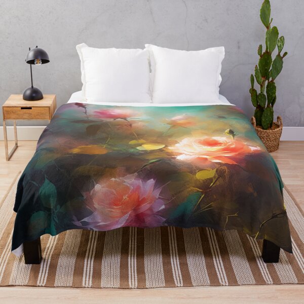 Item preview, Rose garden Impressionism painting 16 designed and sold by Red Witch Art.