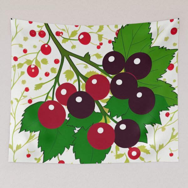 Item preview, Red and Black Currant Berries Pattern designed and sold by UllaSformat.