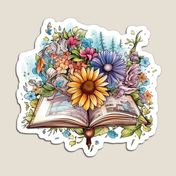 Item preview, Un libro lleno de flores de colores. designed and sold by MadamPaperHazel.