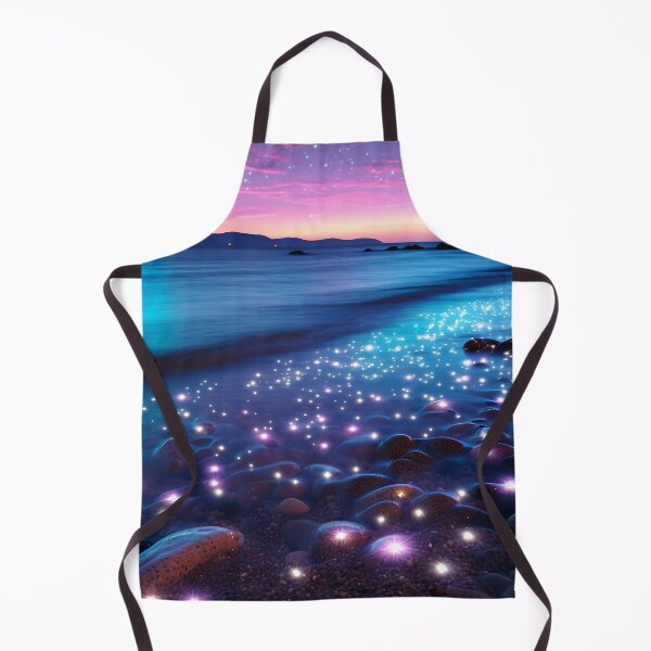 Item preview, Otherworldly beach and seascape with gemstones at sunset designed and sold by Red Witch Art.