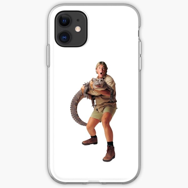 steve irwin and croc iPhone Soft Case