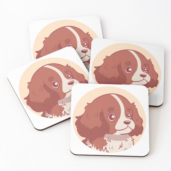 Item preview, Cute chibi cavalier king charles spaniel cartoon dog designed and sold by Yaragold.