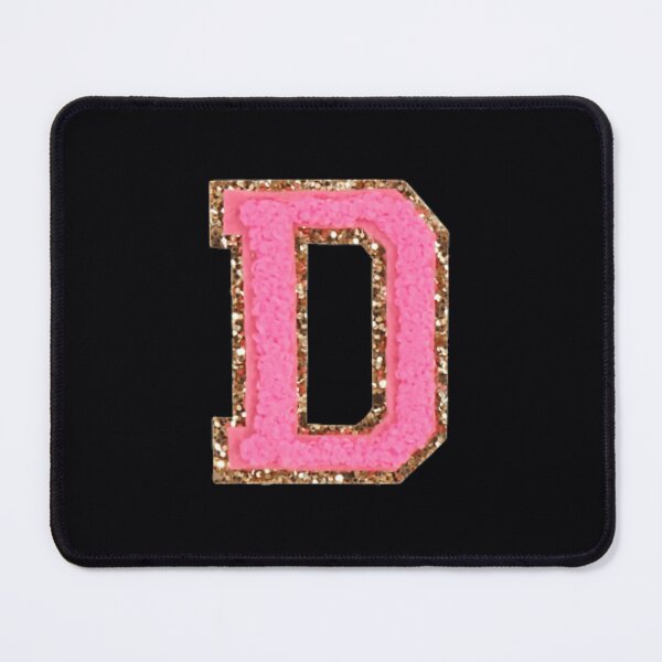 Item preview, D - Bubblegum Glitter Varsity Letter Patches 	 	 designed and sold by ykjqucer96.