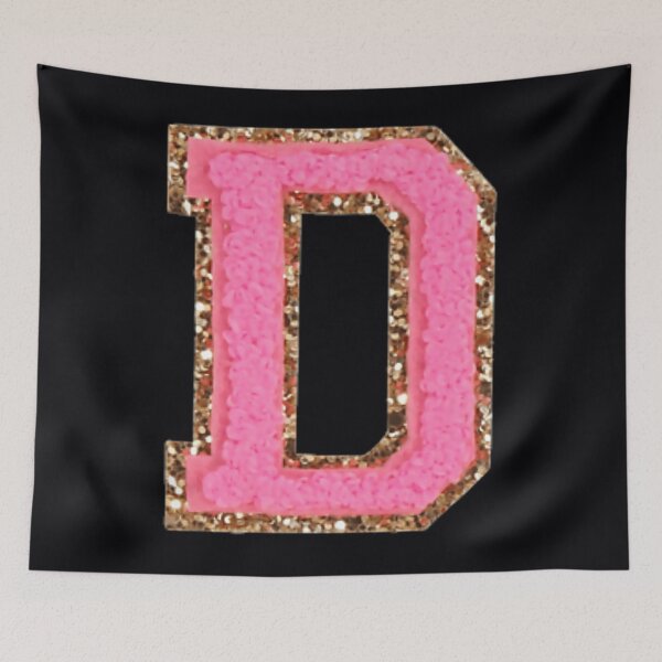 Item preview, D - Bubblegum Glitter Varsity Letter Patches 	 	 designed and sold by ykjqucer96.