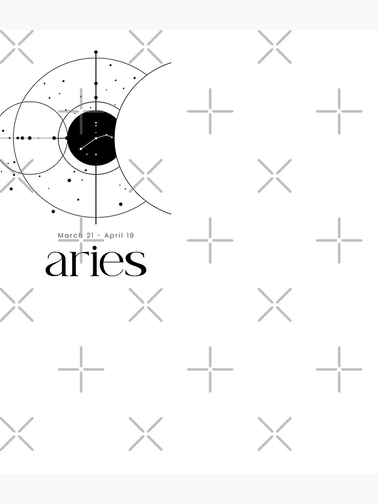 Discover Black and White Aries Zodiac Sign Constellation Celestial | Backpack