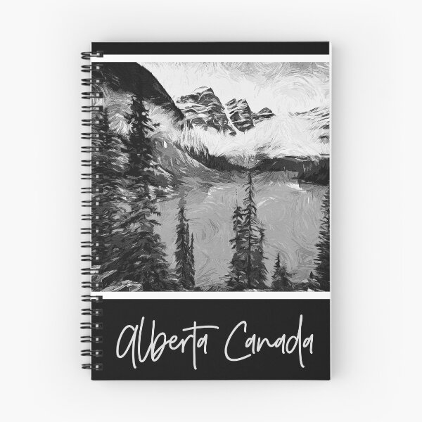 Item preview, Black and White Alberta Lakescape Canada Locations designed and sold by DiPabloStudio.