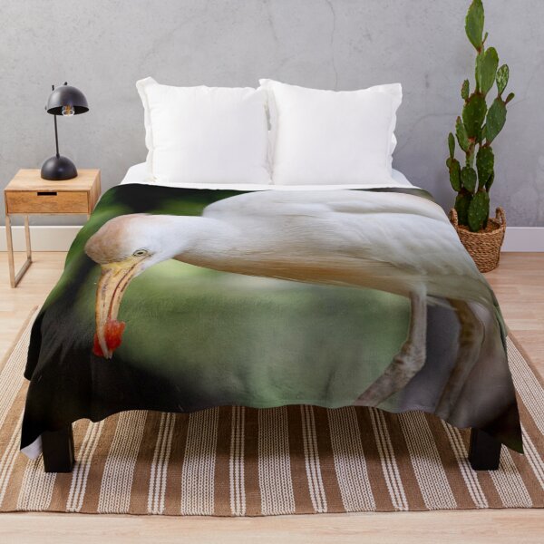 Item preview, Cattle Egret Eating designed and sold by Nicole Gath.
