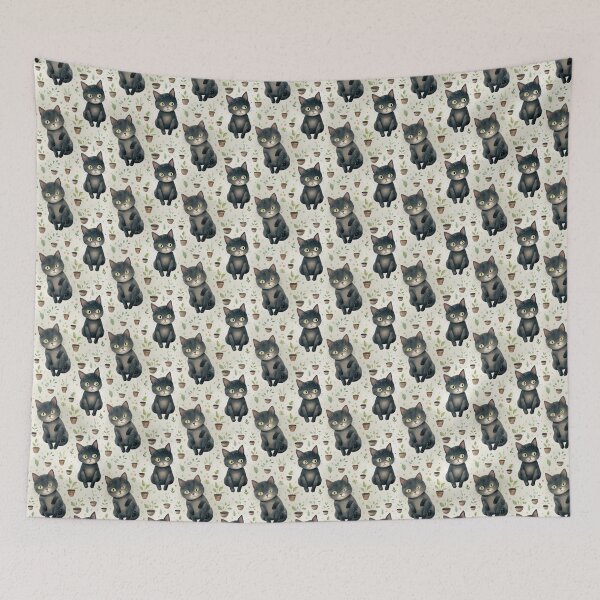 Item preview, A black cat against a light green designed and sold by Ainango.