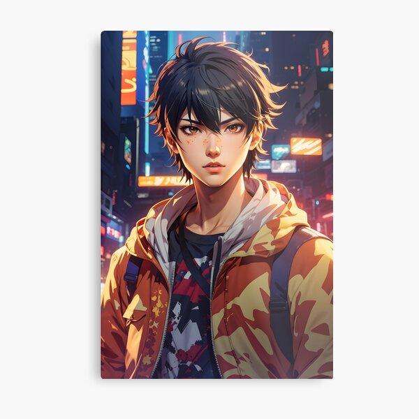 Cute Anime Boy Metal Prints for Sale