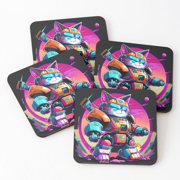 Item preview, Mechanical Meow Designs Ver2. | Futuristic Cat Robot Art on Redbubble designed and sold by Watchara Aekcheen.