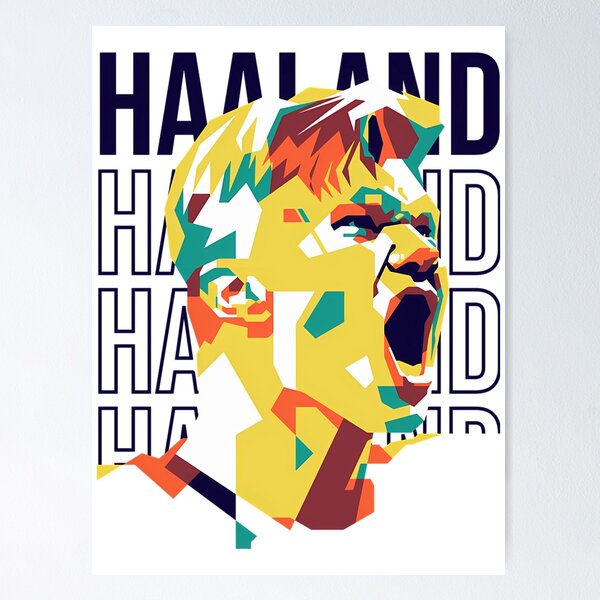 Erling Haaland Pop Art Poster HAALAND HAALAND