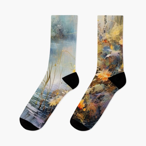Item preview, River cascades through the beautiful woods at sunset 10 designed and sold by Art by Lilia.