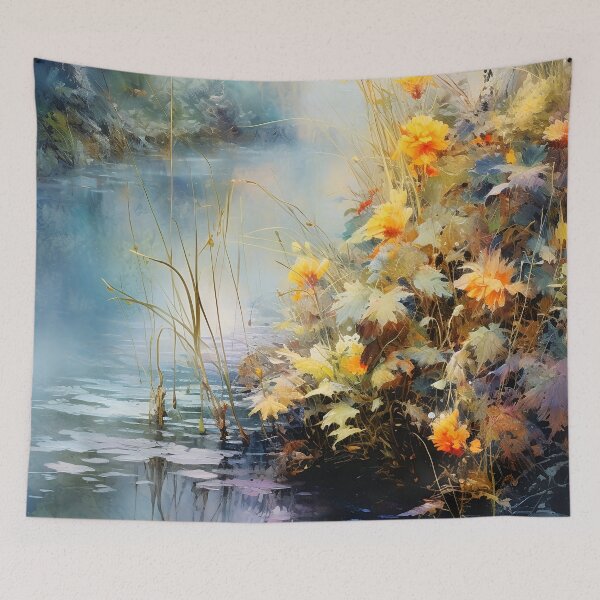Item preview, River cascades through the beautiful woods at sunset 10 designed and sold by Art by Lilia.